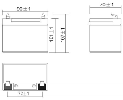 Dimensions Batterie ACEDIS STD5